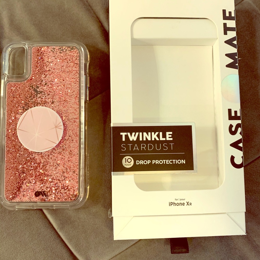 iPhone XR Case Mate Rose Gold Twinkie Stardust
